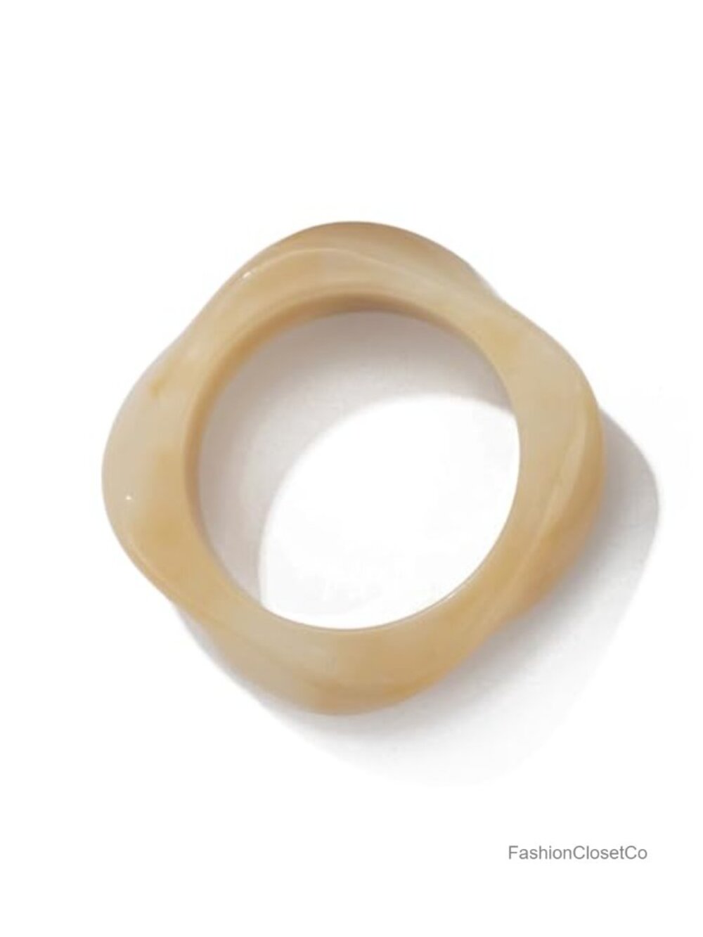 Chunky Transparent Acrylic Bracelet Irregular Geometric Polygon Bangle Women